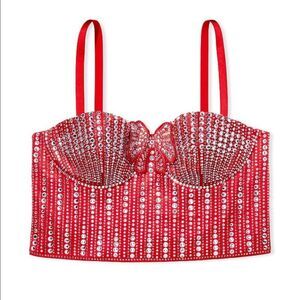 DREAM ANGELS By Victoria’s Secret 
Lightly-Lined Embellished Bow Bustier